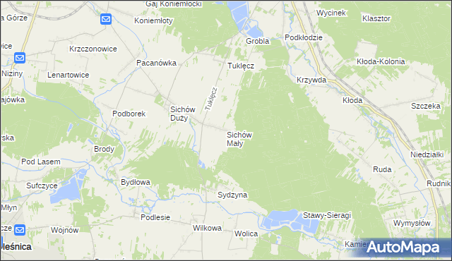 mapa Sichów Mały, Sichów Mały na mapie Targeo