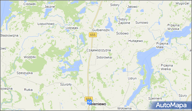 mapa Sidorówka, Sidorówka na mapie Targeo