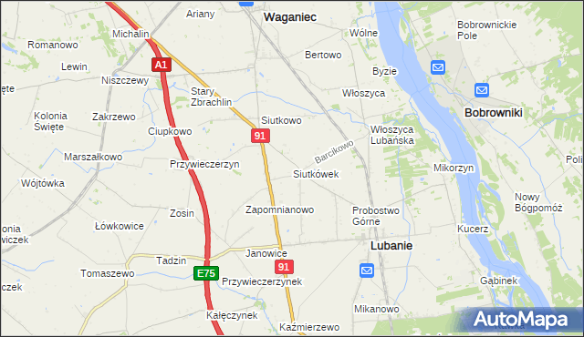 mapa Siutkówek, Siutkówek na mapie Targeo