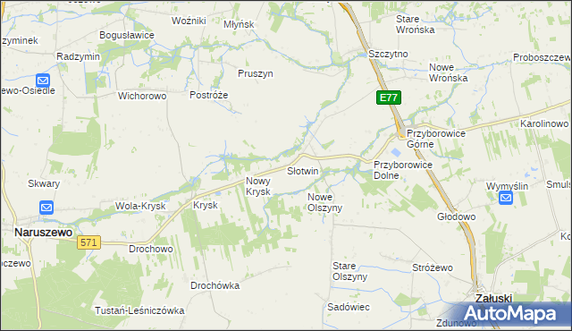 mapa Słotwin, Słotwin na mapie Targeo