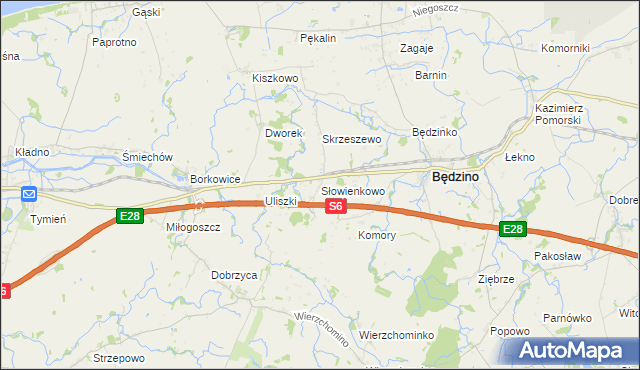 mapa Słowienkowo, Słowienkowo na mapie Targeo