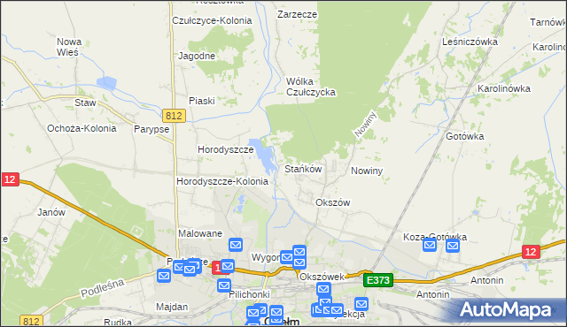 mapa Stańków, Stańków na mapie Targeo