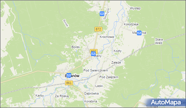 mapa Stany gmina Bojanów, Stany gmina Bojanów na mapie Targeo