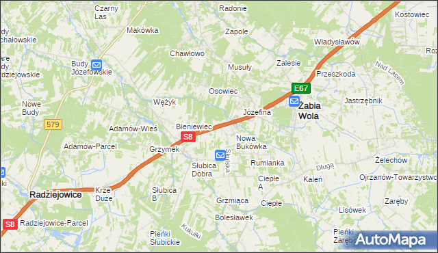 mapa Stara Bukówka, Stara Bukówka na mapie Targeo