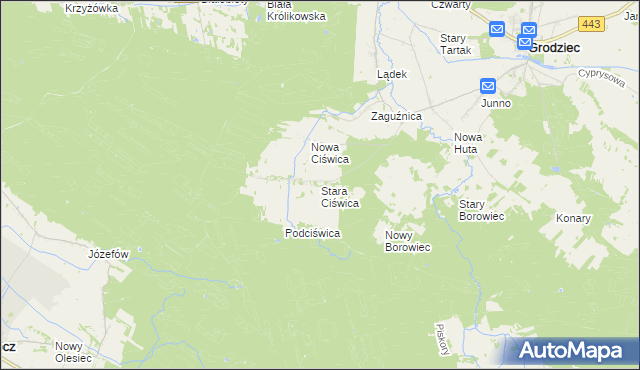 mapa Stara Ciświca, Stara Ciświca na mapie Targeo