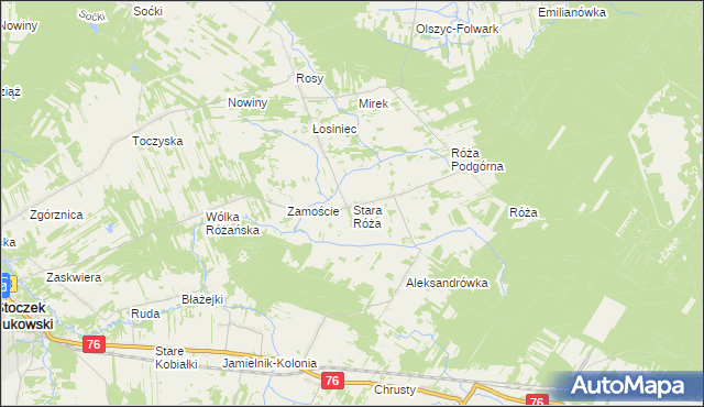 mapa Stara Róża, Stara Róża na mapie Targeo