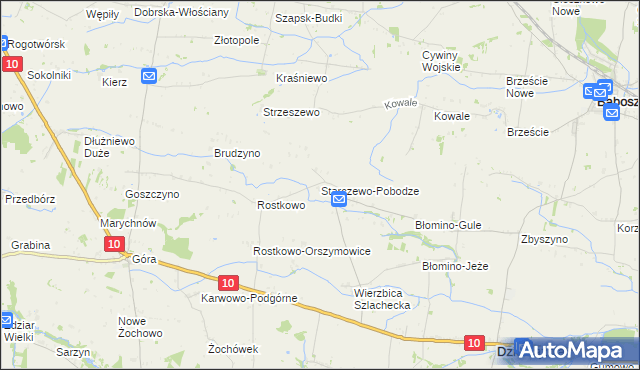 mapa Starczewo-Pobodze, Starczewo-Pobodze na mapie Targeo