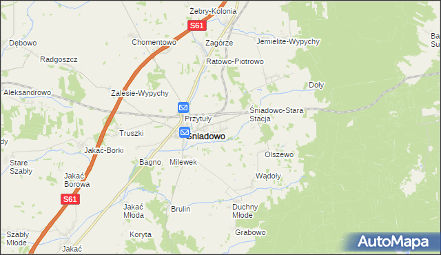 mapa Stare Ratowo, Stare Ratowo na mapie Targeo