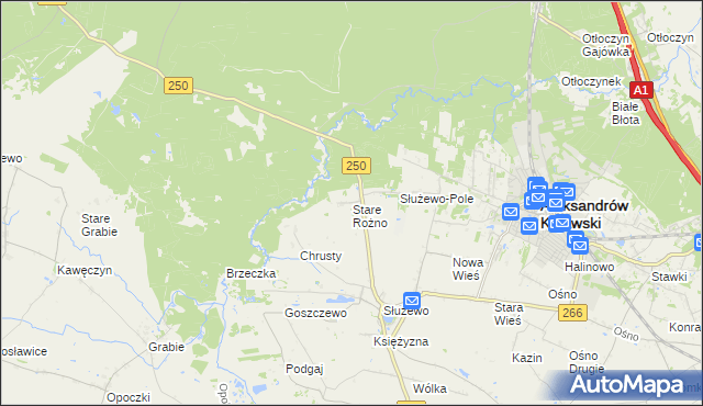 mapa Stare Rożno, Stare Rożno na mapie Targeo