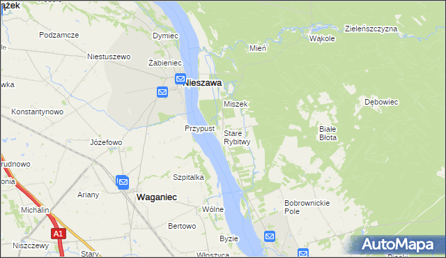 mapa Stare Rybitwy, Stare Rybitwy na mapie Targeo