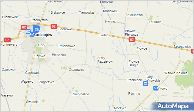 mapa Stary Radziejów, Stary Radziejów na mapie Targeo