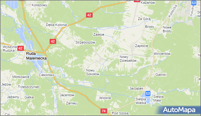 mapa Stary Sokołów, Stary Sokołów na mapie Targeo