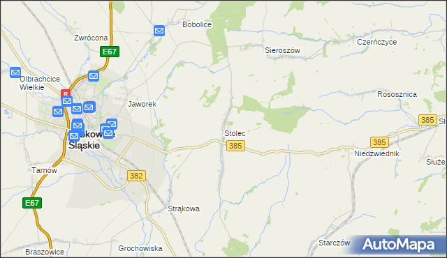 mapa Stolec gmina Ząbkowice Śląskie, Stolec gmina Ząbkowice Śląskie na mapie Targeo