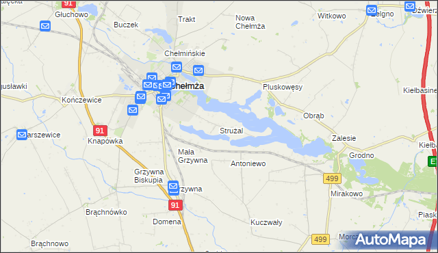 mapa Strużal, Strużal na mapie Targeo