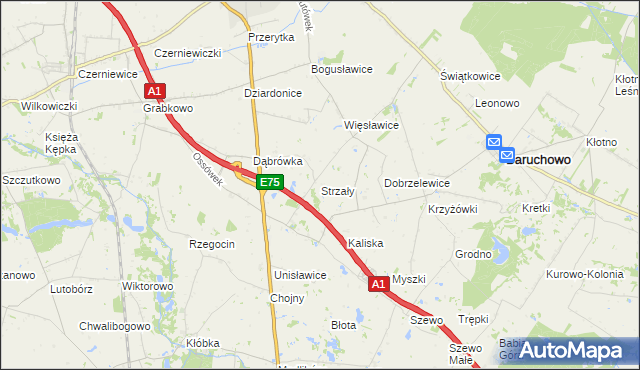 mapa Strzały, Strzały na mapie Targeo