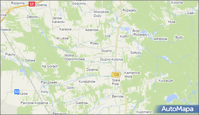 mapa Stużno-Kolonia, Stużno-Kolonia na mapie Targeo