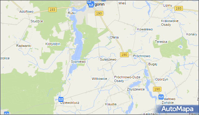 mapa Sułaszewo, Sułaszewo na mapie Targeo