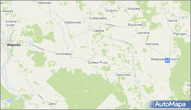 mapa Sulewo-Kownaty, Sulewo-Kownaty na mapie Targeo