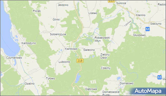 mapa Świecino, Świecino na mapie Targeo