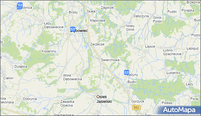 mapa Świerchowa, Świerchowa na mapie Targeo