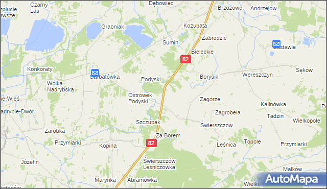 mapa Świerszczów-Kolonia, Świerszczów-Kolonia na mapie Targeo