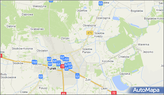 mapa Szadów Pański, Szadów Pański na mapie Targeo