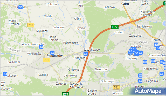 mapa Szczukowice, Szczukowice na mapie Targeo