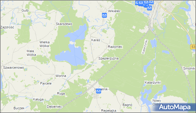 mapa Szeplerzyzna, Szeplerzyzna na mapie Targeo