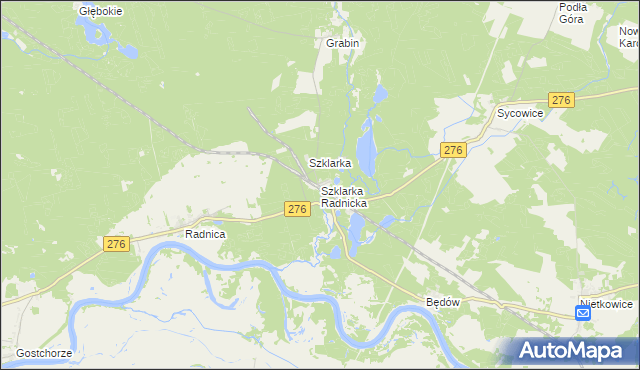 mapa Szklarka Radnicka, Szklarka Radnicka na mapie Targeo