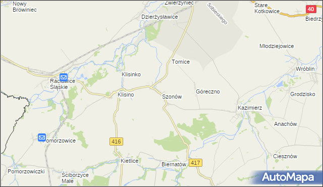 mapa Szonów, Szonów na mapie Targeo