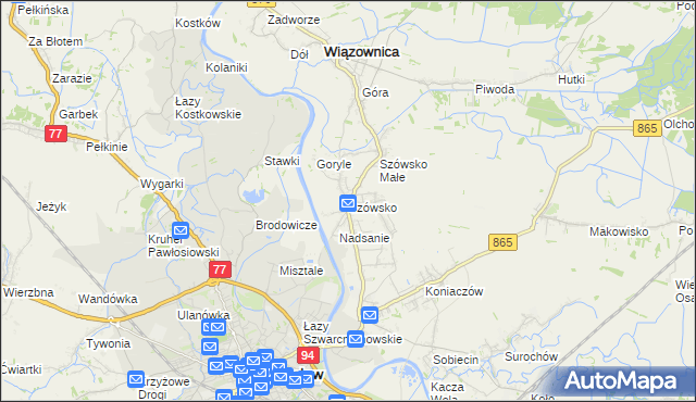 mapa Szówsko, Szówsko na mapie Targeo