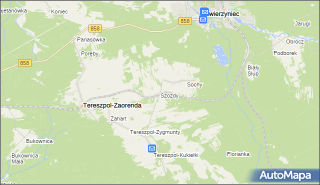 mapa Szozdy, Szozdy na mapie Targeo