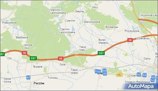 mapa Tabor Mały, Tabor Mały na mapie Targeo