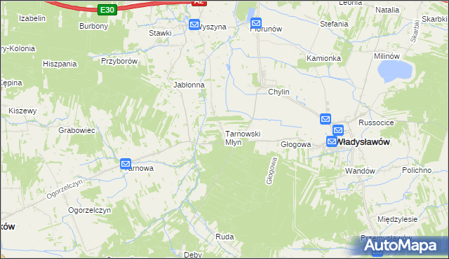 mapa Tarnowski Młyn, Tarnowski Młyn na mapie Targeo