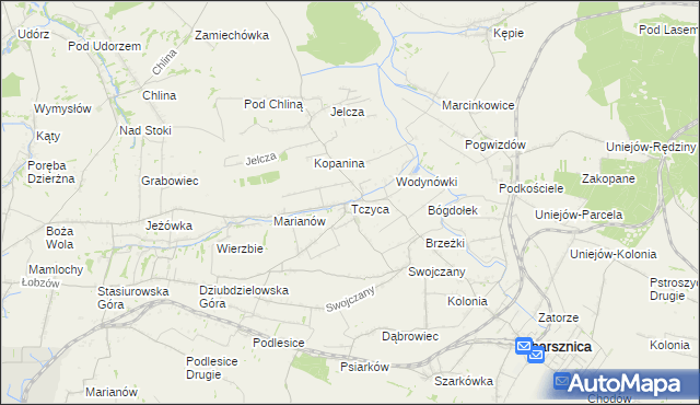 mapa Tczyca, Tczyca na mapie Targeo