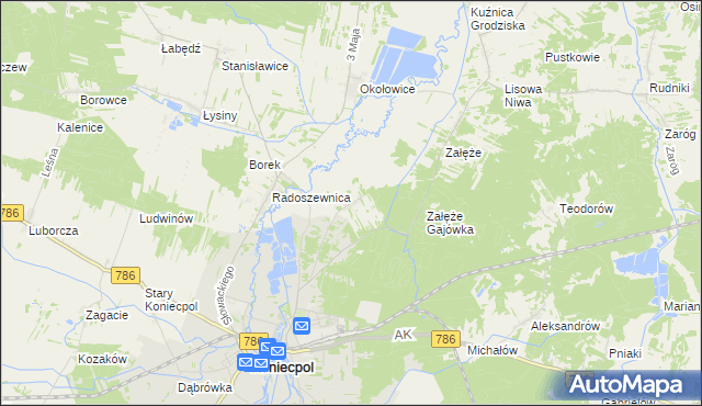 mapa Teresów, Teresów na mapie Targeo