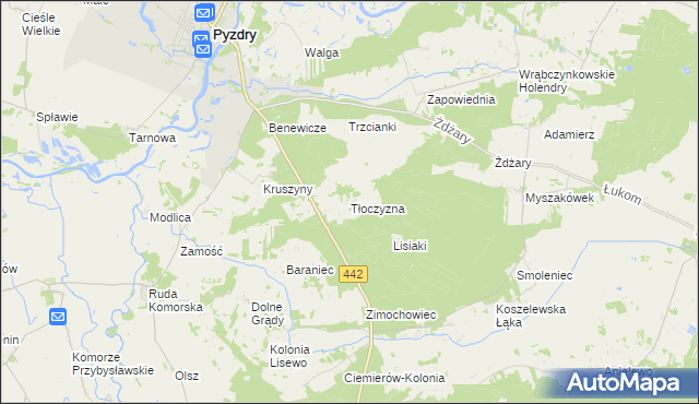 mapa Tłoczyzna, Tłoczyzna na mapie Targeo