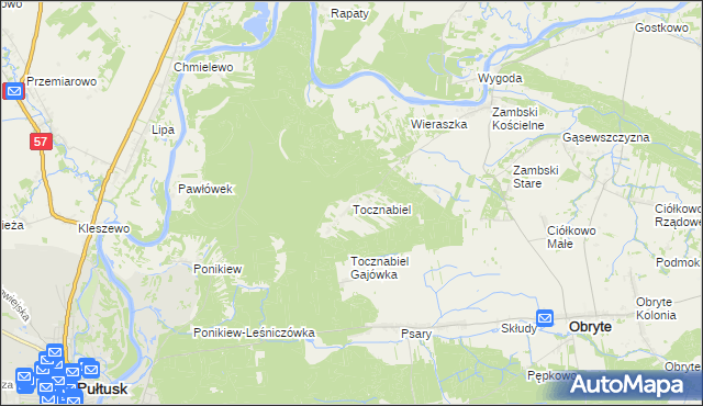 mapa Tocznabiel, Tocznabiel na mapie Targeo