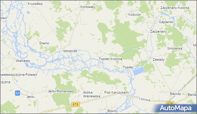 mapa Topilec-Kolonia, Topilec-Kolonia na mapie Targeo