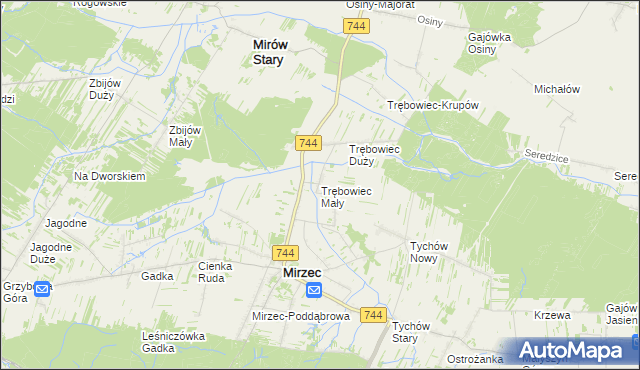 mapa Trębowiec Mały, Trębowiec Mały na mapie Targeo