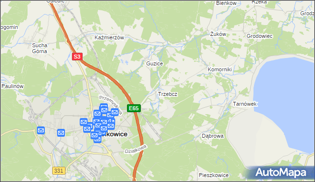 mapa Trzebcz, Trzebcz na mapie Targeo