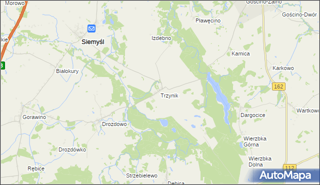 mapa Trzynik, Trzynik na mapie Targeo