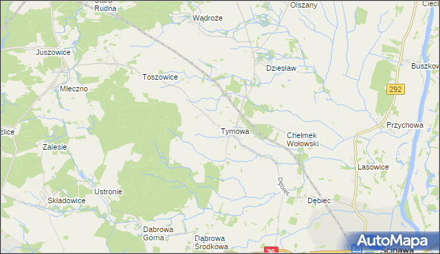 mapa Tymowa gmina Ścinawa, Tymowa gmina Ścinawa na mapie Targeo