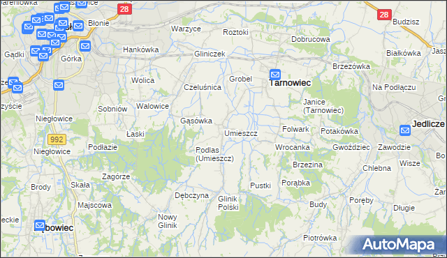 mapa Umieszcz, Umieszcz na mapie Targeo