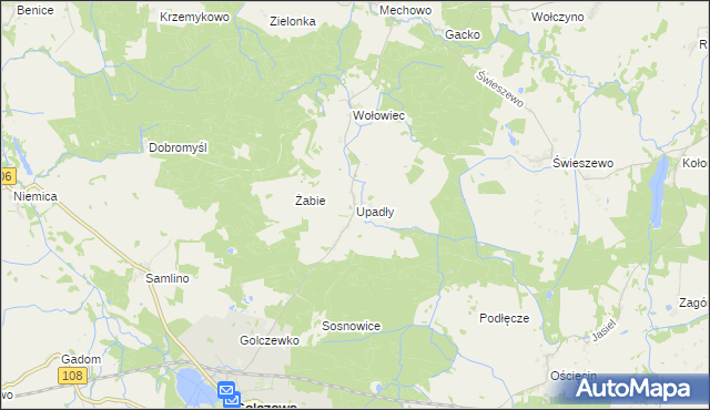 mapa Upadły, Upadły na mapie Targeo