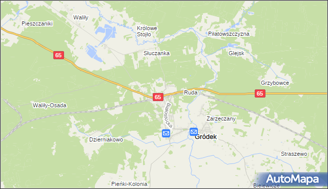 mapa Waliły-Stacja, Waliły-Stacja na mapie Targeo