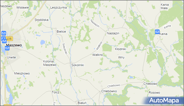 mapa Wałkno, Wałkno na mapie Targeo