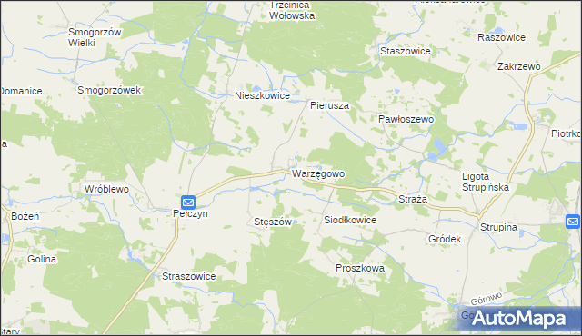 mapa Warzęgowo, Warzęgowo na mapie Targeo