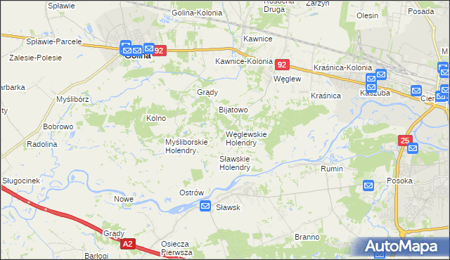 mapa Węglewskie Holendry, Węglewskie Holendry na mapie Targeo