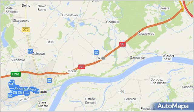 mapa Wiąg, Wiąg na mapie Targeo